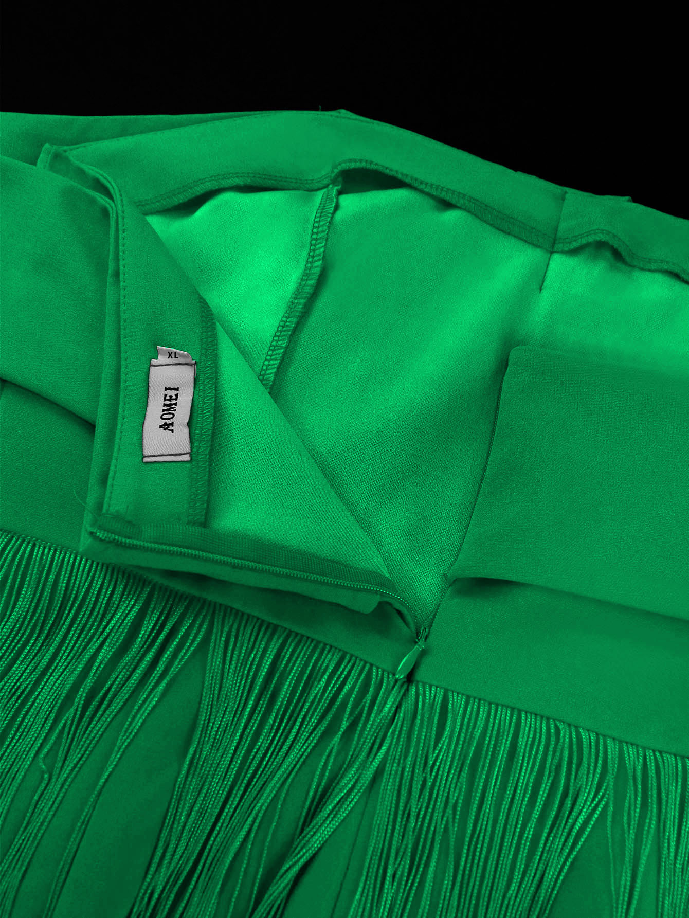 Ženska oblačila seksi cevasto krilo z odprtim hrbtom in resicami, elegantno krilo velike velikosti, obleka_voghion.com