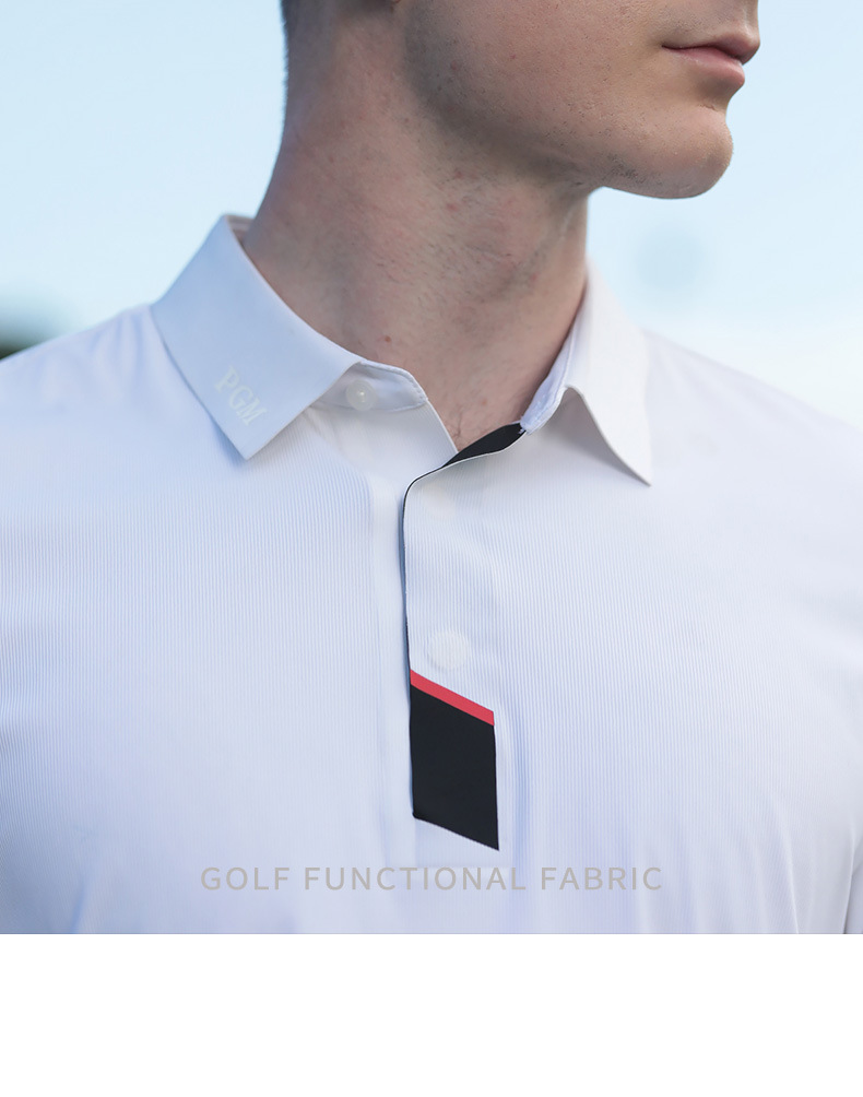 Áo polo golf nam dài tay cổ bẻ liền mạch PGM chất liệu co giãn cao — YF634-Áo màu trắng, KUZ167-Quần kaki, KUZ167-Quần Trắng, YF634-Áo màu xanh nước biển chi tiết 16