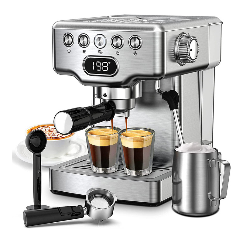 Cross-Border Italian-Style Coffee Machine for Home Use, Small Office Semi-Automatic Espresso Machine with Integrated Steam and Milk Frothing Cross-Border Italian-Style Coffee Machine for Home Use, Small Office Semi-Automatic Espresso Machine with Integrated Steam and Milk Frothing