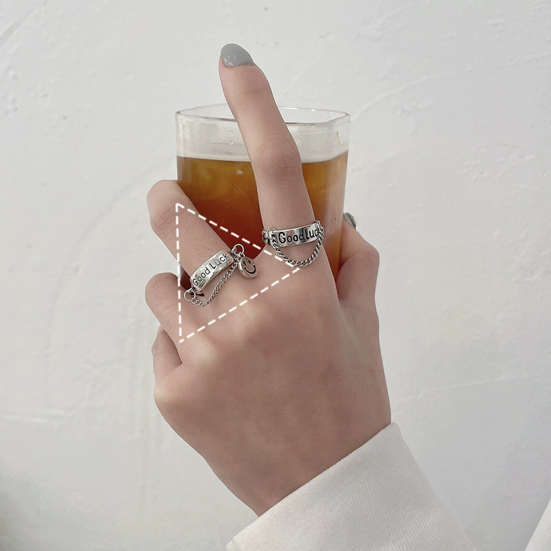 Adjustable Ring (925 Silver) — Small Design Rings, Non-Fading High-Quality Sample