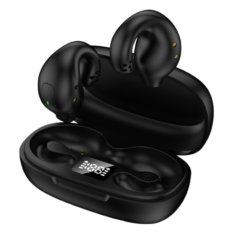 Auriculares Bluetooth R18 pantalla digital inalámbrica real no-en-oído auriculares de alta tecnología nueva conducción ósea del oído auriculares Bluetooth