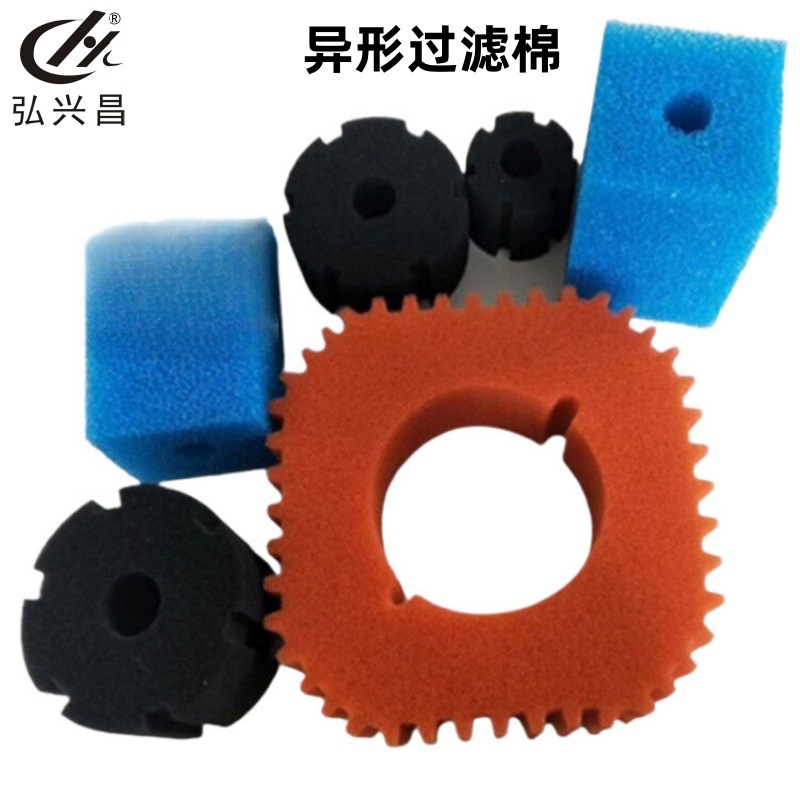 直供 切割异形过滤棉 压缩海绵 定形过滤棉 回弹海绵 圆柱形海棉