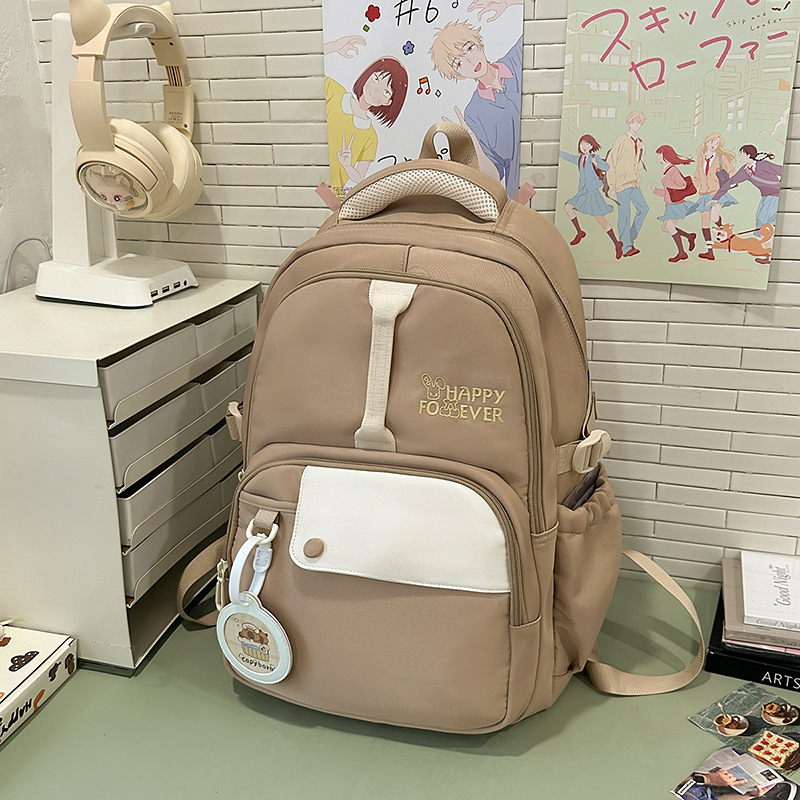 Mochila escolar para estudiantes de primaria, nueva ropa ligera para mujeres, mochila para estudiantes de secundaria para niñas, mochila escolar de gran capacidad para estudiantes de secundaria en el campus