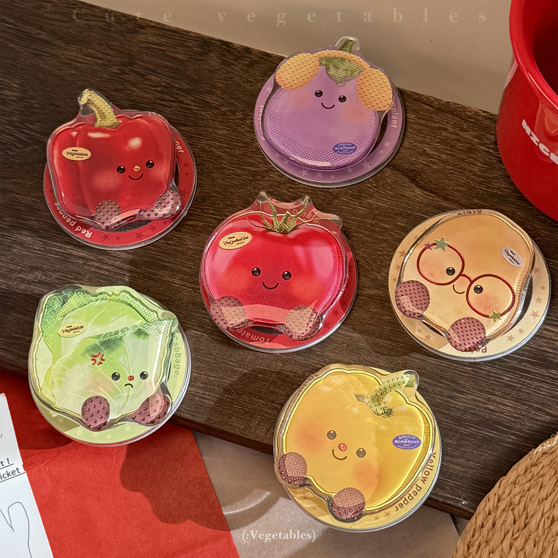 Cartoon vegetal de oro de lipa Magsafe succión magnética soporte de airbag portátil retráctil personalidad avanzada