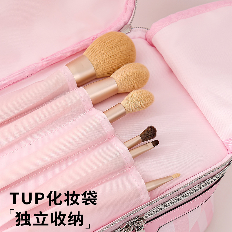跨境手提化妆包大容量便携式旅行收纳袋多功能小众化妆品收纳包|undefined