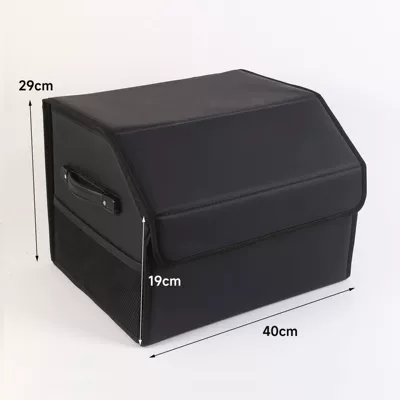 Car Trunk Storage Box, Car storage bag/box - black-small-size-foldable