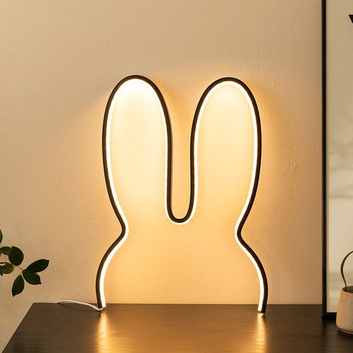 ins cross-border Nordic girl style decoration children's room cute rabbit lamp internet celebrity LED wall lamp night light