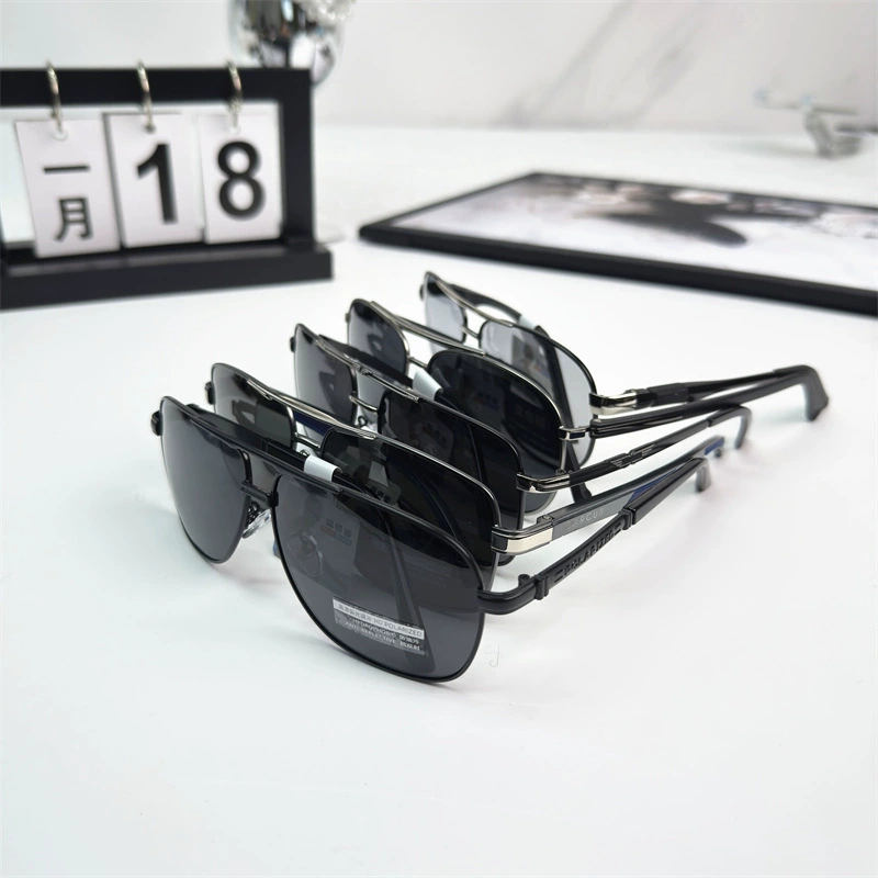 New men's stainless steel polarized sunglasses, men driving sunglasses, popular e-commerce color-changing polarized glasses