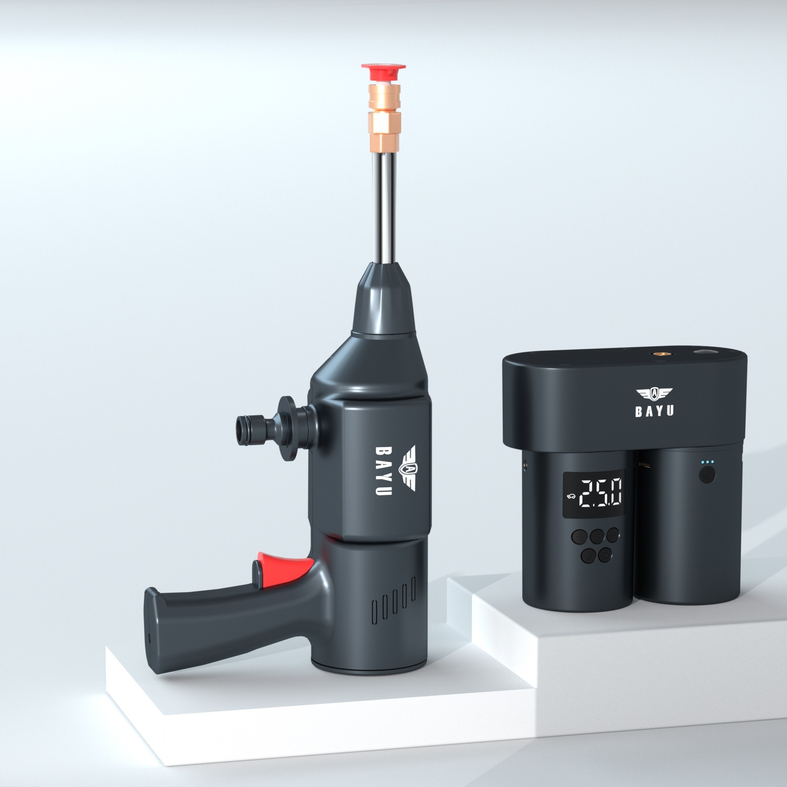 百羽无线洗车机车用家用便携式锂电池高压水枪充电式水泵清洗神器