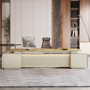 Customized Office Executive Desk and Chair Combination New Boss Desk Simple Modern President Director Cross-Border