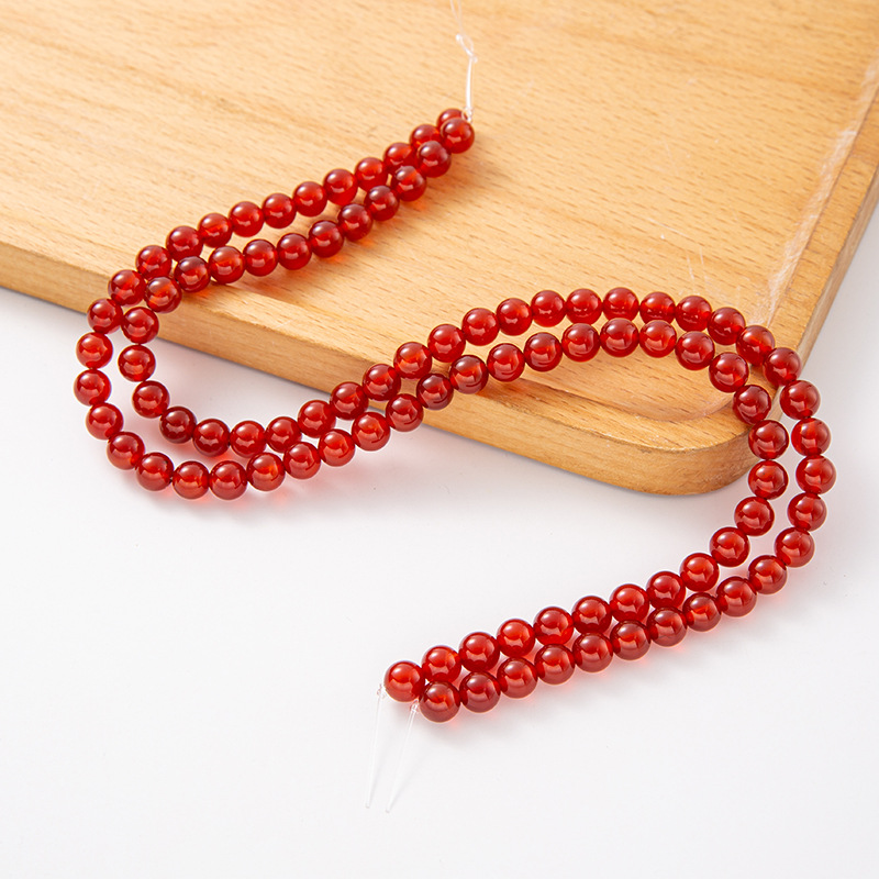 Precio de fábrica de 7A perlas de Buda naturales ágata rojo a granel diy accesorios de joyería perlas de ágata negro perlas semiacabadas