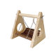 Wooden hamster toy apple branch swing hammock golden bear shuttle play tree hole small pet molars landscaping supplies
