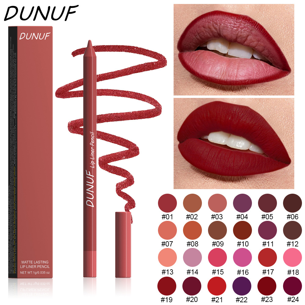 Dunuf 24-Color Foaming Lip Liner, Long-Lasting and Waterproof. Please Check! Link for Disclaimer - Exclusively for Foreign Trade