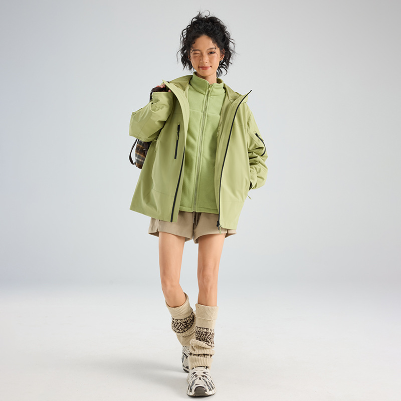 Área azul azul azul con la misma armadura serie de traje de asalto 3 en 1 al aire libre impermeable al aire libre abrigo de montaña desmontable