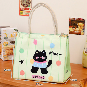 Bolsa de almuerzo de dibujos animados, bolsa de almuerzo de aluminio portátil, bolsa de almuerzo portátil de gran capacidad