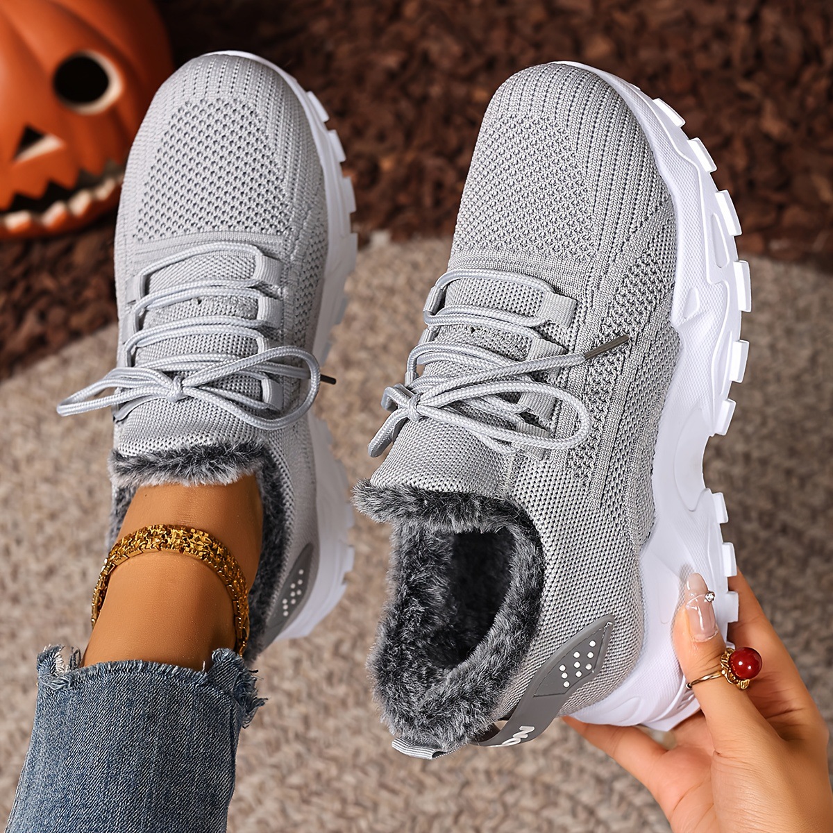 Chaussures pour femmes en promotion, bottes de neige chaudes et épaisses en coton doublées de polaire, imperméables au froid, disponibles en grandes tailles._voghion.com