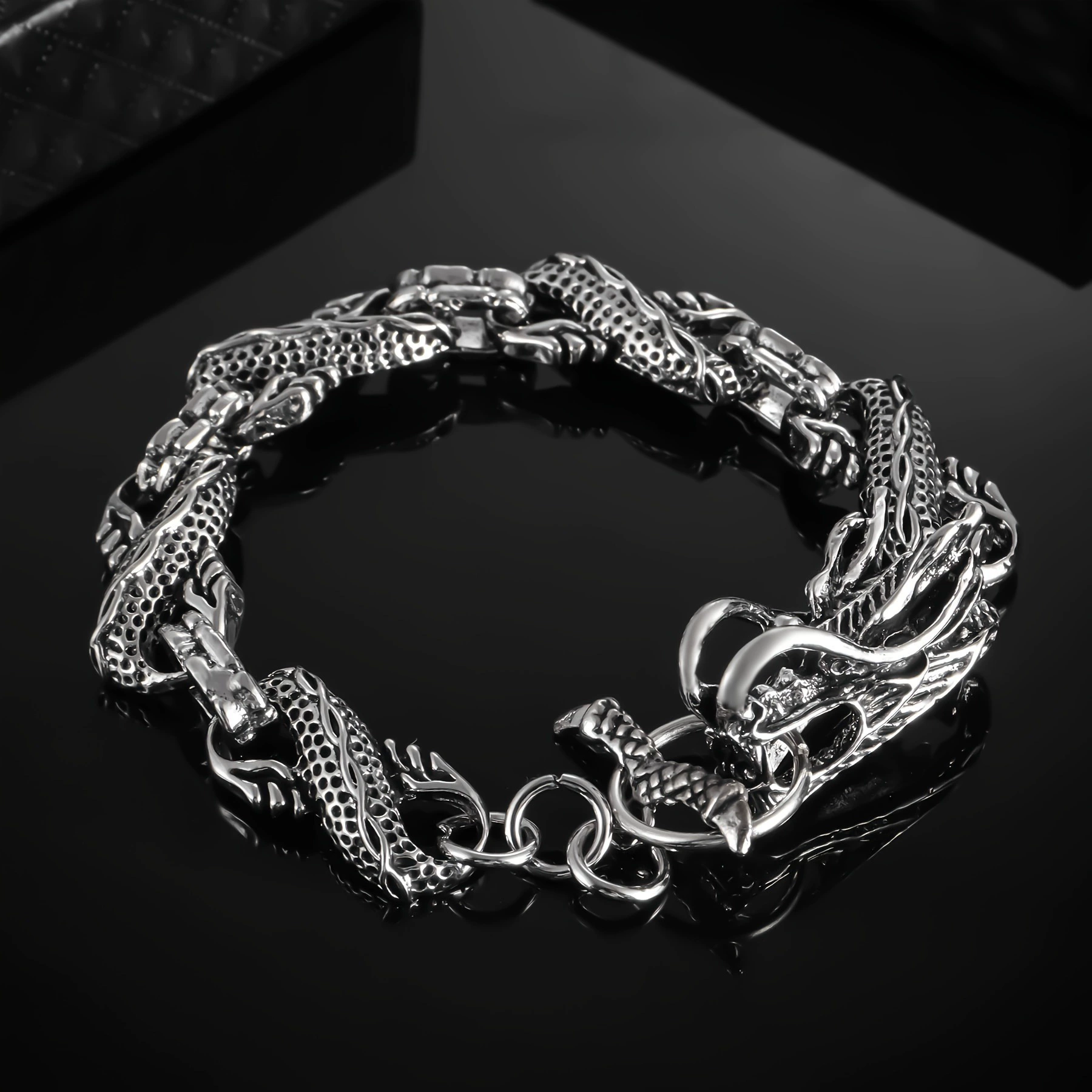 Модный серебристый мужской браслет, украшение, европейский стиль, для импорта, городской стиль, оптом
