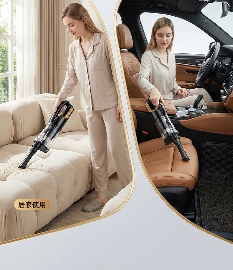Wireless Handheld Vacuum Cleaner for Home Use with High Suction Power, Car-Mounted Blowing and Suction All-In-One Machine, Cyclone Dust Collection Bin, Smart Display for Vacuuming