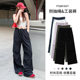 Strict selection of American wide leg overalls spring and summer 2025 new drawstring loose slim quick-drying paratrooper sports casual pants