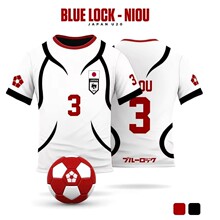 BLUE LOCK日本U20动漫球衣3D数码印花男式短袖T恤夏季运动休闲圆