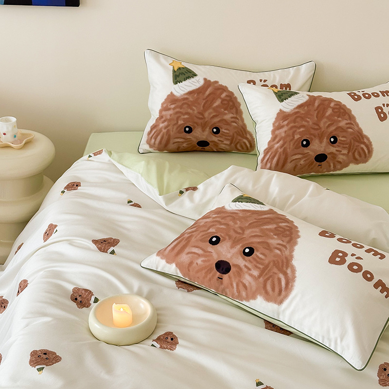 100 algodón australiano impresión digital de cuatro piezas de ropa de cama de algodón puro sábanas edredón cuatro piezas de conjunto