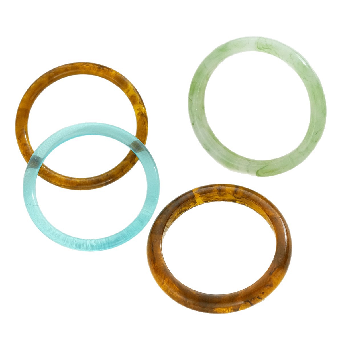 Brazalete de resina explosiva transfronteriza conjunto de nicho de diseño de pulseras europeas y estadounidenses de alto nivel sensación de viento frío no desvanecer pulseras