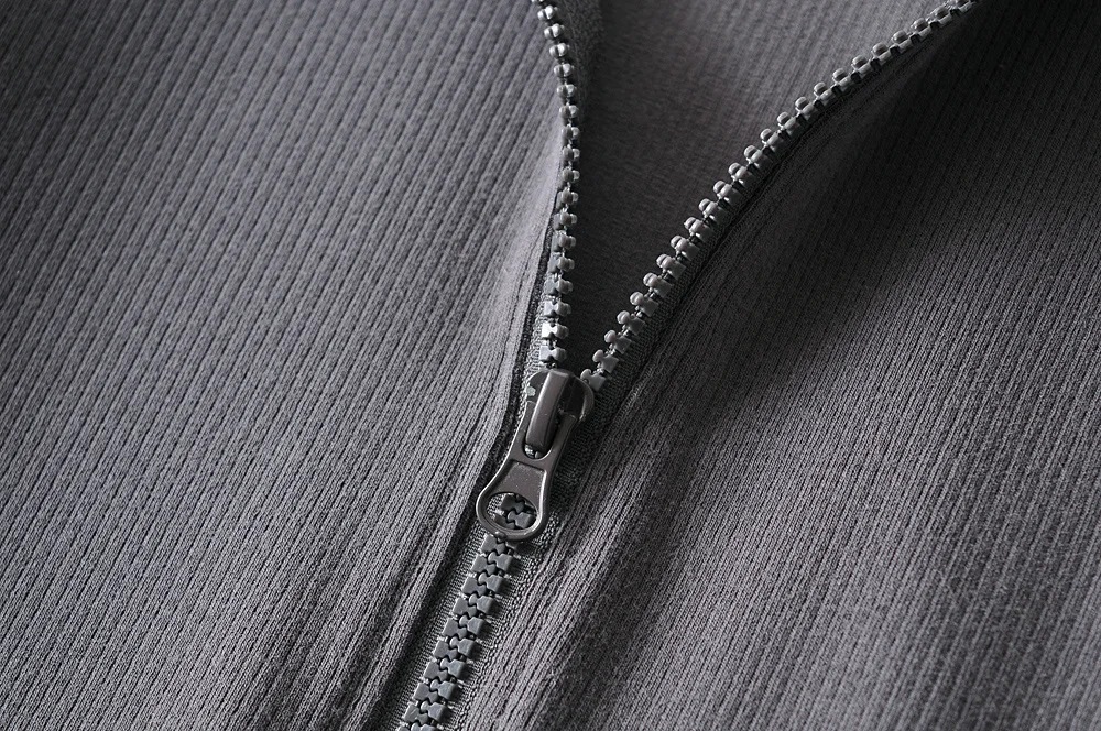 zipper placket knit dress NSHS29358