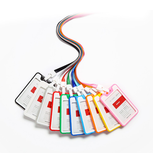 1.0cm wide rope ID card holder lanyard bus access card work permit sling badge rope can be printed with logo