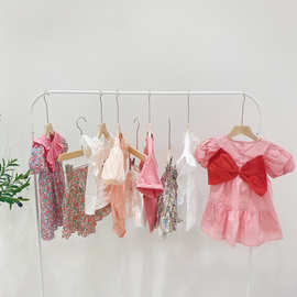 波姆熊 杰米熊2023夏季韩版T恤套装连衣裙一二线品牌童装折扣批发