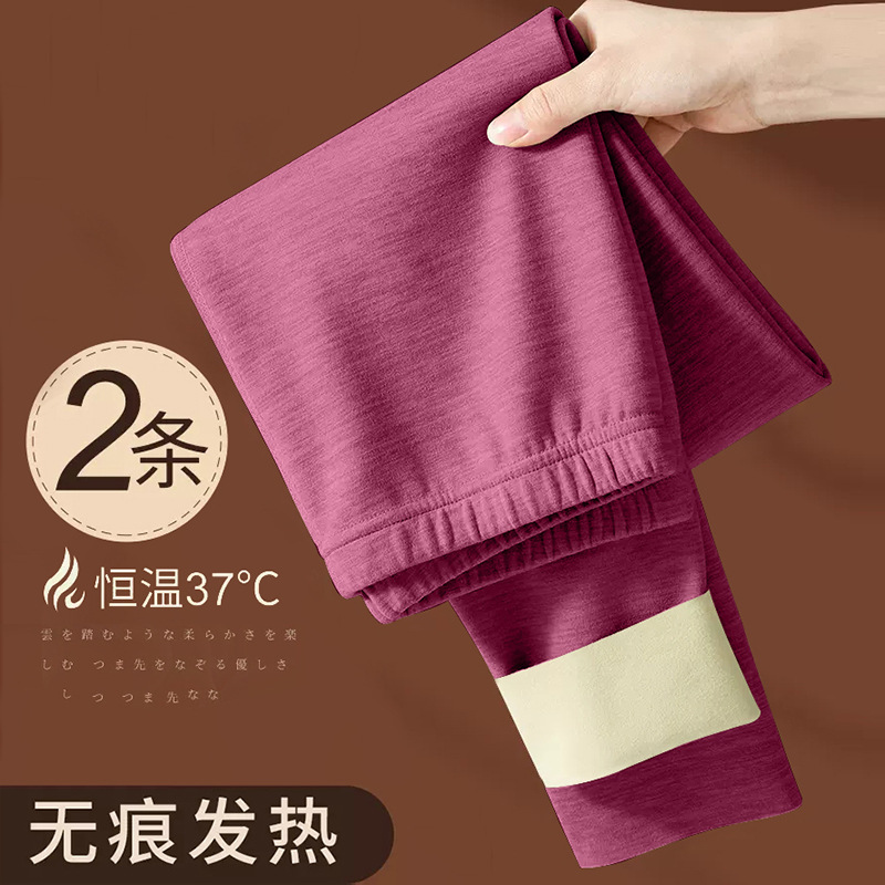 Women's Double-Faced Fleece Warm Leggings with Extra Padding and Thickening for Cold Weather - Insulated Thermal Leggings