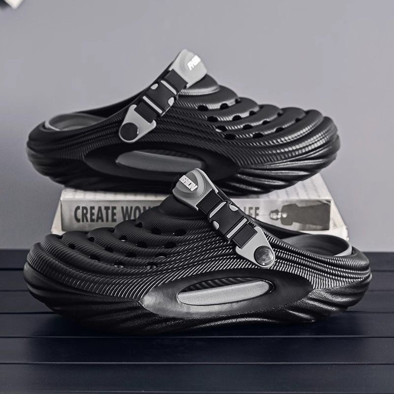 Sandals Men's Shoes Summer Outdoor Baotou Slippers Clogs Thick-Soled Outer Wear Beach Shoes Sports Sandals and Slippers for Men