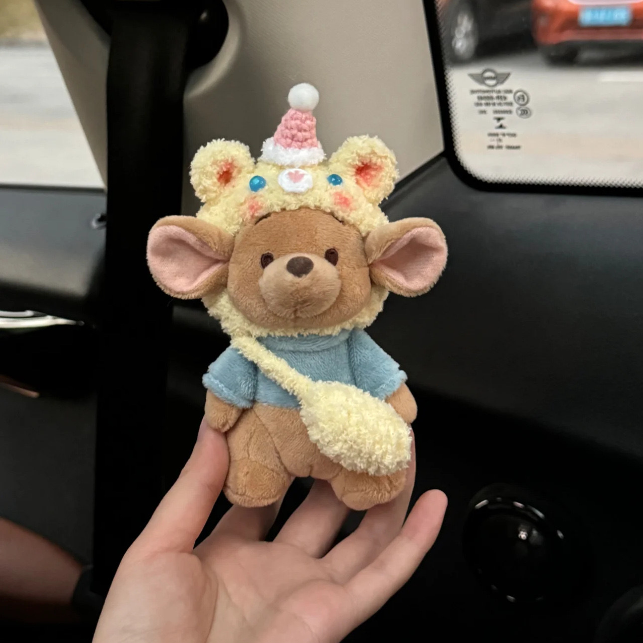 Recuerdos Chef Xiaodou Kangaroo De pie Muñeca de felpa Colgante Muñeca linda Regalo para niña Llavero de coche