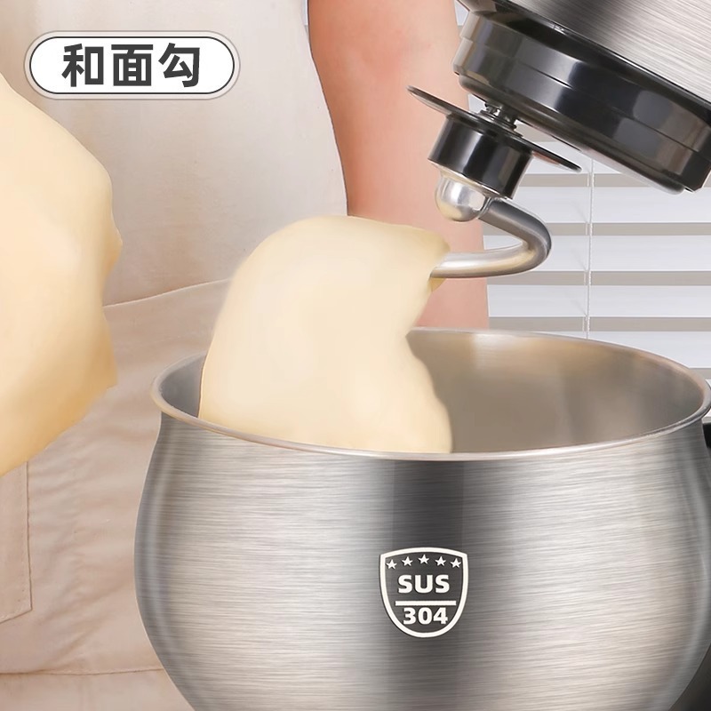 康佳厨师机304不锈钢桶防溅盖打蛋笼和面钩搅拌棒压面组件绞肉|undefined