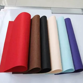 定制彩色不织布多规格针刺毡汽车隔音背胶毛毡无纺布幼儿园手工DI