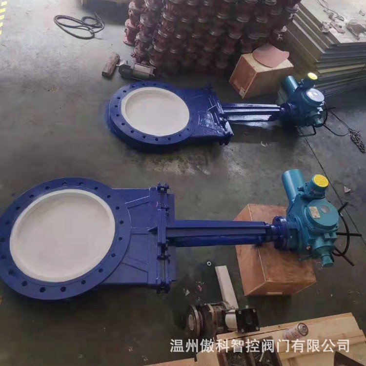 对夹陶瓷密封电液动刀型闸阀 PZ273TC-16C  洗煤厂用陶瓷插板阀