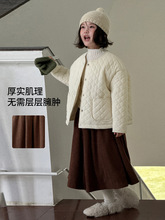 女童半身裙2025新款韩版童装秋冬森系加绒灯芯绒宝宝裙子儿童短裙