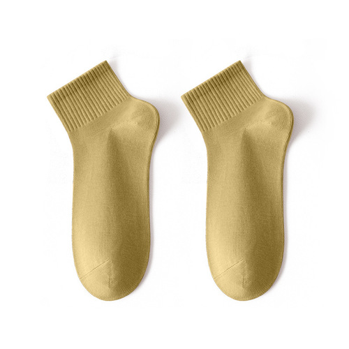 Lumi Autumn New Pima Cotton Socks Women's Solid Color Short-barreled Breathable Sweat-Absorbent Socks White Pure Cotton Socks for Shipping