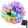 Nuevo estilo transfronterizo solar led flor de cerezo cadena de luces al aire libre verano Navidad patio festival luces decorativas cadena de luces