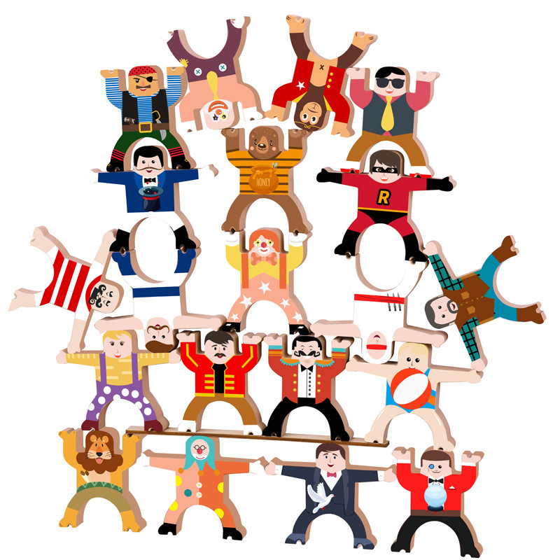 Bloques de construcción Hércules Jenga juego de apilamiento entre padres e hijos juguetes de descompresión de bloques de construcción de árboles de apilamiento plano