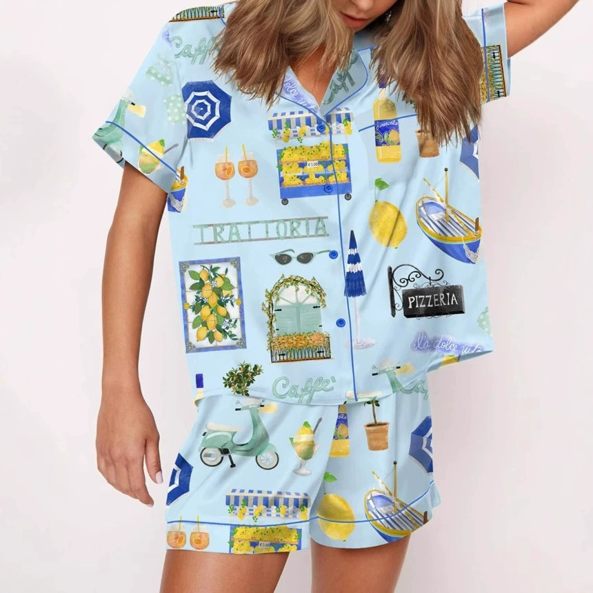 Повседневные костюмы Amazon, модные пижамы для взрослых и детей, ткань с четырехсторонним растяжением, прямая поставка с фабрики, индивидуальный пошив по запросу (POD).