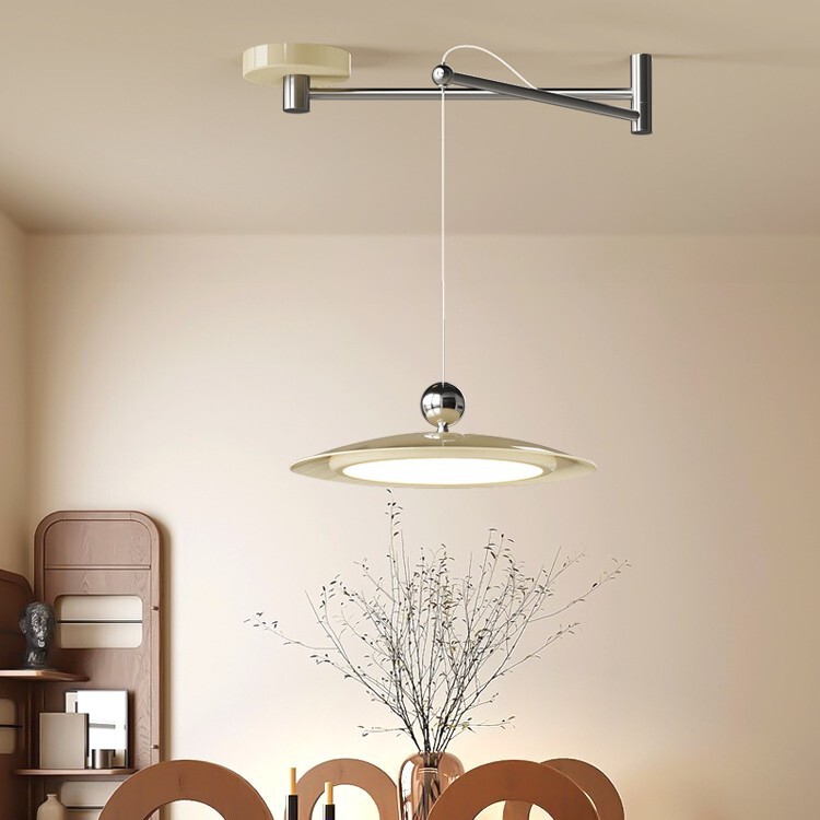 New High-End Glossy Japanese Wabi-Sabi Style Dining Room Pendant Light Vintage Dining Table Hanging Light