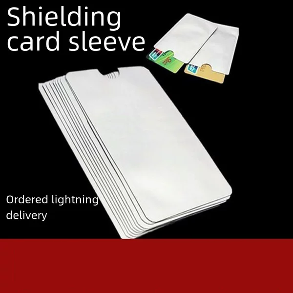 Spot Logo blank aluminum foil anti-degaussing bank card case RFID shielding bag NFC anti-theft brush ID card case