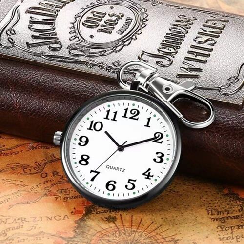 Examination quartz watch waterproof pocket watch large number clear luminous watch keychain hanging watch nurse watch student
