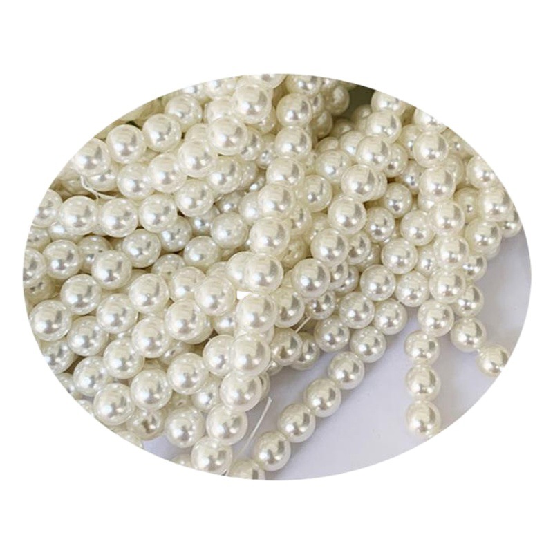 4-35mm en stock perforada perla recta agujero redondo ABS estándar europeo protección del medio ambiente plástico perla remache costura a mano perlas sueltas
