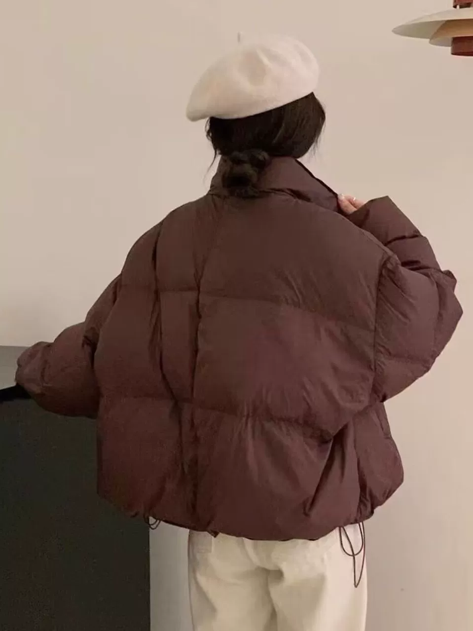 Down jacket for teens, Korean style, down filled, lightweight warm oversize