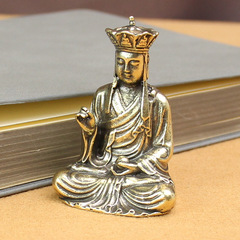Brass Tangsen statue, temple offering, creative small copper craft metal handicraft Yiwu small commodity pure copper Buddha statue