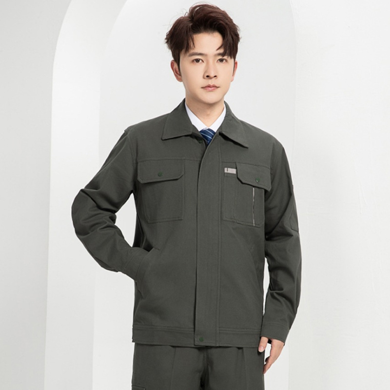 春秋工作服男装长袖耐磨耐脏厂服电焊车间工厂秋季劳保服工服工装|undefined