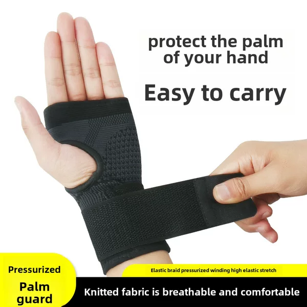 Knitted Palm Guard Sports Protector Lifting Pressure Winding Strap Breathable Palm Guard Knitted Hand Guard Fitness Wrist Guard