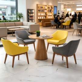 现代简约样品屋展示中心酒店4S店接待洽谈桌椅医院公司大厅等候区