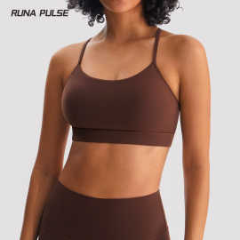 RUNA PULSE运动内衣女跑步健身外穿文胸磨毛透气速干型瑜伽背心